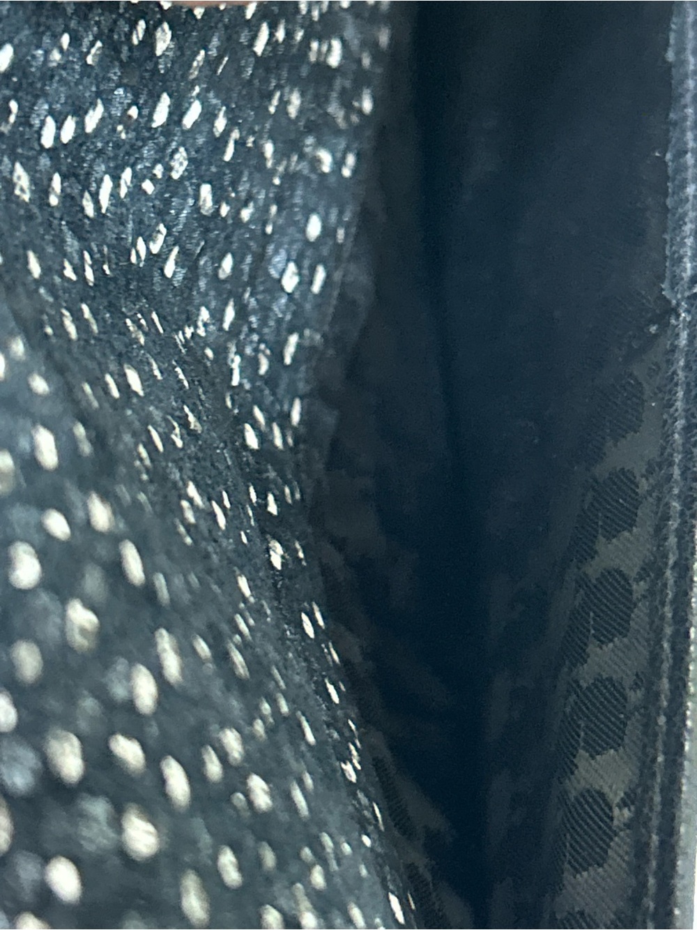 Karl Lagerfeld Chain Black Shimmery Tweed Look Shoulder Bag Approx. 13 x 8 x 3 - Picture 8 of 11
